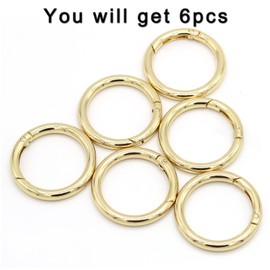 Flying Horse66 Round Carabiner, Round Spring Snap Clip Hook Spring O Rings for Keychain Bags Purses (42mm)