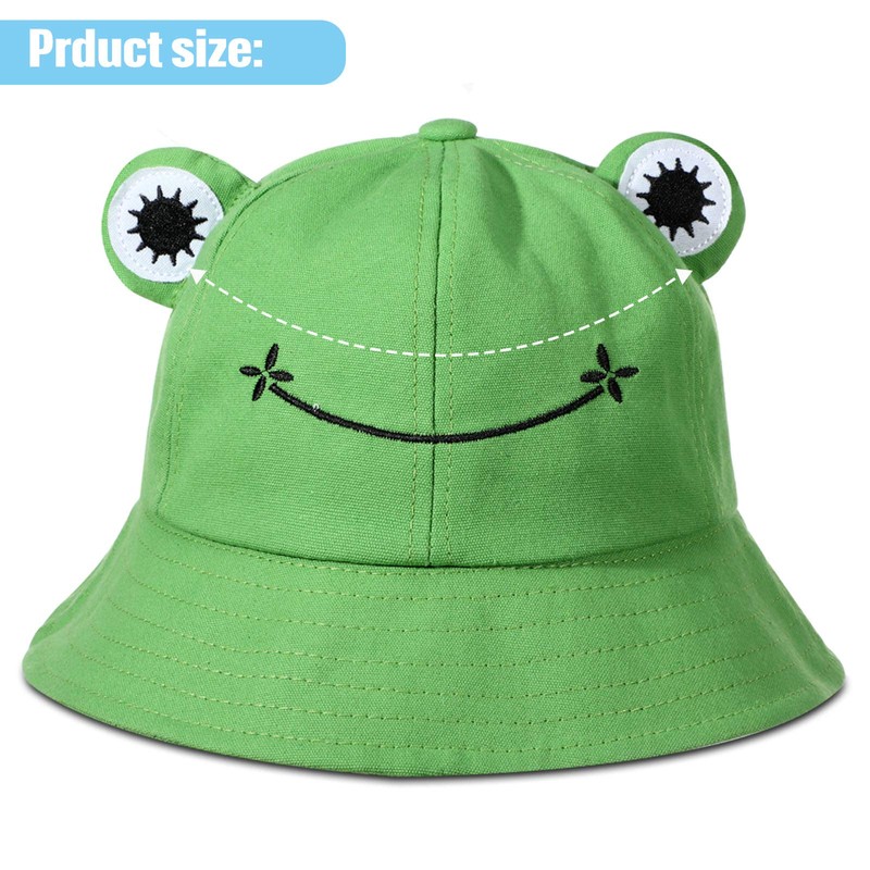 Cute Frog Bucket Hats Fisherman Cap Summer Beach Sun Protection