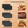 ARLIME 3 in 1 Waffle Maker, 1200W Electric Panini Press