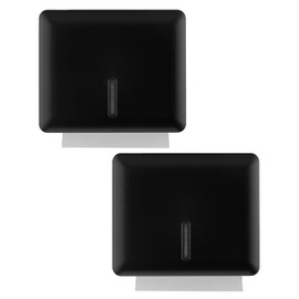 Multifold Paper Towel Dispenser Wall Mount (Black, 2-Pack), Folded Hand Towel Dispenser for Bathroom/Restroom, Commercial Paper Towel Holder, Trifold Paper Towels Dispenser by EnBath