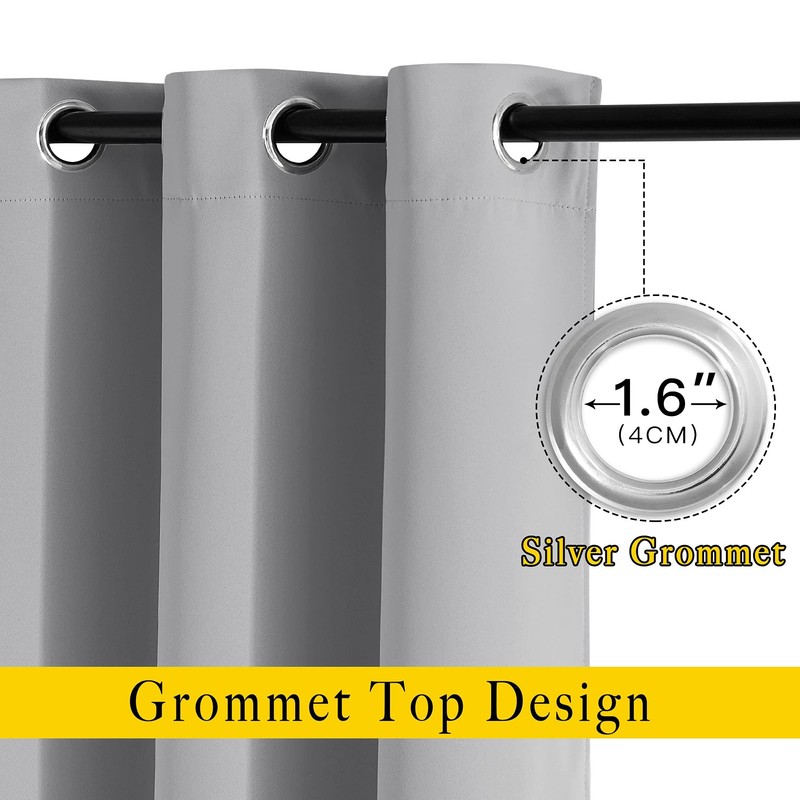 NICETOWN Sliding Door Curtains, Wide Thermal Blackout Patio Door Curtain