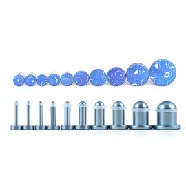 TBOSEN 18PCS Precise Dimensions Set G23 Titanium O-Ring Ear Plugs Tunnels Gauges Stretcher Piercings Kit 14G-00G