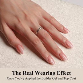 SXVME Gel Nail Tips Short Almond Press on Nails Ombre Soft Gel Nails Tips 150Pcs Pre Colored Natrual Peach White Gradient Tips Press ons Soak Off Acrylic Fake Nails Extensions DIY