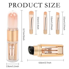 Lopeie 5-in-1 Portable Makeup Brush | All-in-One Face & Eye Brush