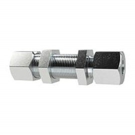 RIEGLER 159226-GSV8SST Straight Bulkhead Fitting, Pipe Outer Diameter 8 mm, Galvanised Steel, Pack of 1