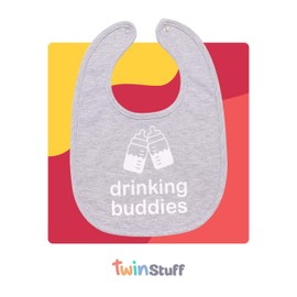 Drinking Buddies Unisex Bibs - Twins Baby Bibs For Boys and Girls