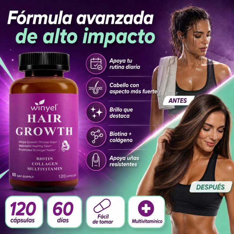 Fórmula Nutricional Cabello Y Uñas Con Biotina B7 60 Días