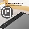 MAKHISTORY 1 Inch Telescoping 3 Ring Binder-4PCS, Flexible Binder with