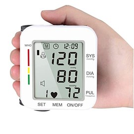 DQST Monitor de Presión Arterial de Muñeca, Baumanómetro Digital Preciso con Pantalla LCD Grande, Función Inteligente de Detectar Presión Transmisión 