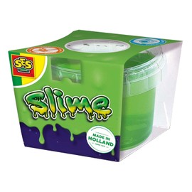 SES Creative 15041 - Muco verde neon in tazza, 140 g, giocattolo per bambini dai 3 anni in su