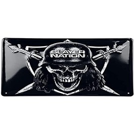 Slayer TSSL1 Metal Sign, Metal, Black, 30 x 20 x 1 cm