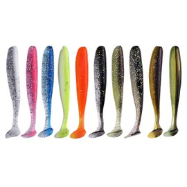 Njord Kalastus Zander Rubber Bait Set 12 cm | Rubber Bait Zander in 10 Catchy Colours | Gimmi Fish Zander Bait Set | Rubber Predator Bait for Bass, Zander, Pike (10 Pieces 12 cm)