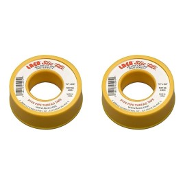 Laco Slic-Tite PTFE Gas Line Pipe Thread Tape, Premium Grade, 1/2" x260", 2-Pack