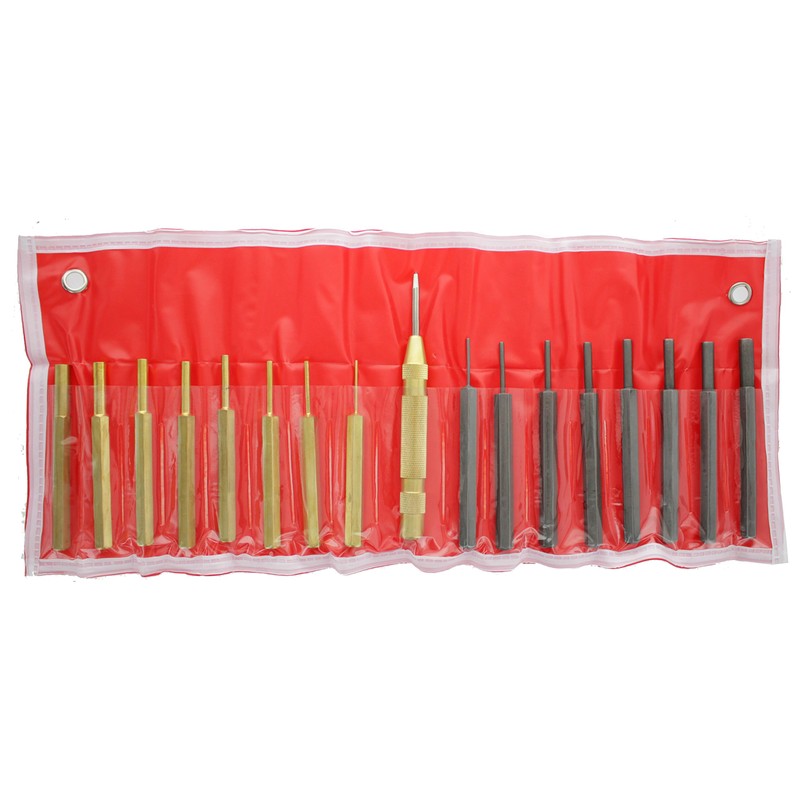 Drixet 18 Piece Steel & Brass Punch Set with Automatic