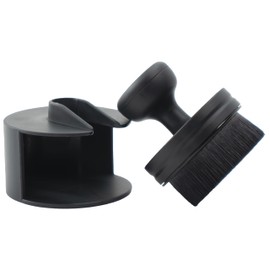VIKING Tire Shine Applicator Brush, Automotive Tire Dressing Applicator Brush, Storage Stand Included for Detailing and Car Wash Kit, Black, 2.3 Inch Diameter