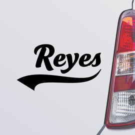 Custom Brother - Reyes Name Black Color Car Laptop Wall Bumper Decal Sticker, DesJ15