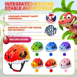 Safuty1st Toddler Helmet Kids Bike Helmet for Boys Girls 3D Adjustable Lightweight and Multi-Sports Scooter Cycling Roller Balance Bike