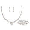 EVER FAITH Wedding Crystal Jewellery Sets for Glamour Teardrop Rhinestone