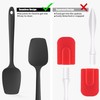 Heat Resistant Silicone Spoon Spatulas, Doosu 600°F High Temp Flexible