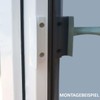 Aluminium Balcony Door Pull Handle Glass Fold, Colour: White RAL