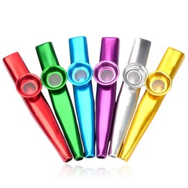 6 Pcs Kazoo Instrument for Adults and Music Beginners Kids Party Favors Kazoo Metal Kazoo for Kids 6 Colors