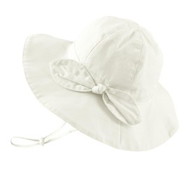 OMUKY Baby Sun Hat Toddler Bucket Hats UPF 50+ Sun Protection Summer Beach Hats Infant Wide Brim Hat(Beige,50cm)