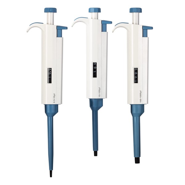 HUWAZINE Huwazine Micropipette kit 0.5-10ul 10-100ul 100-1000ul Adjustable Single Channel