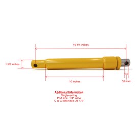 The ROP Shop | (2) Snow Plow Angle Angling Cylinder Rams 05810 Meyer & Diamond Snowplow Blade 1.5" X 10"