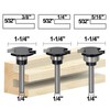 SICWOOD 3pcs Top Bearing Slot Cutter Router Bit Set -