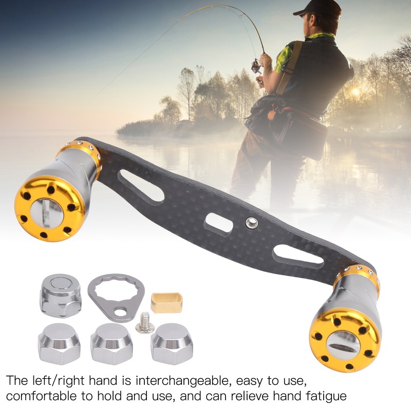85MM Fishing Reel Handle Grip Carbon Metal Baitcasting Reel Left