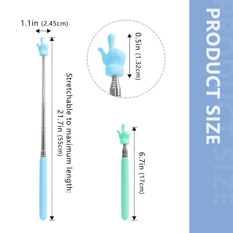 DYTHHN 2Pcs Cute Funny Teachers Pointer Stick Whiteboard Durable Telescopic