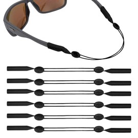ZesNxj Pack of 6 Adjustable Glasses Strap, Non-Slip Glasses Strap, Sports, Sweat-Absorbing for Men and Women, for Sports and Sunglasses