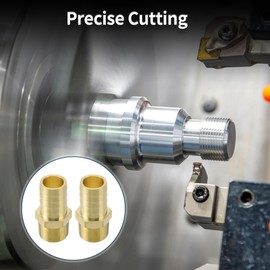 X AUTOHAUX Brass Hose Barb Fittings 7/8" 3/4" NPT Male Thread Straight Barb Connector for Air Water Oil Gas Fuel 2 Pcs Gold Tone