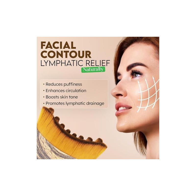 Kit de Masaje Facial con Gua Sha, Rodillo Facial y