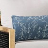 Outdoor Printed Lumbar Pillow 14 x 26 in Blue