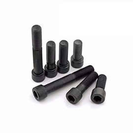 M8 x 20mm Standard Metric Pitch Black 12.9 Grade High Tensile Hex Socket Cap Screws Self Colour Allen Bolts DIN 912 (Pack of 10)