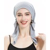 ZLYC Women's Chemo Turban Hat, Pre-Tied Headscarf, Head Wraps, Lightweight