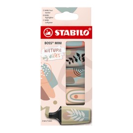 STABILO - Boss Mini Naturevibes Highlighters - Pack of 5 - 5 Colours