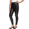MARIO SERRANI WOMEN'S PULL ON FAUX LEATHER LEGGINGS(BLACK