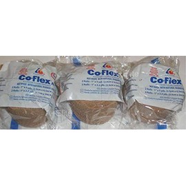 Andover CO-Flex NL 1"x5Yds Tan Flesh 6-Rolls Cohesive Flexible Elastic Latex Free Bandage Compression Self Adherent Wrap Kids Children Vet Animals Pets Cats Dogs Horses 5100TN