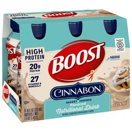 BOOST High Protein Nutritional Drink (Cinnabon, 6 count (Pack of 3))