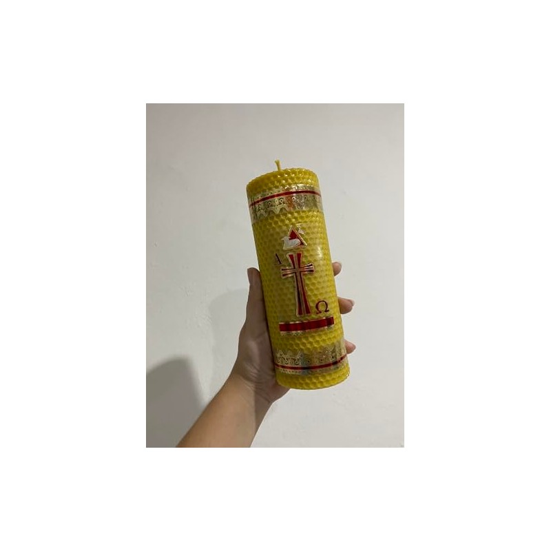 Velas De Miel. Cirio Pascual De Cera De Abeja Pura