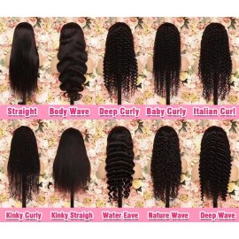 Vietnamese Wig Original Burmese Curly Wig Black Women High Quality HD Lace Front Wig RAW 10-30 Inch Hairstyle: Natural Wave, color: Black, Stretched Length: 12"
