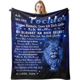 Gift for Daughter from Dad, Daughter Gift Dad, Gift From Father, Funny My Girl, Dad Daughter Birthday Gift 18th Birthday, 18th Birthday Girl Blanket 150 x 130 cm
