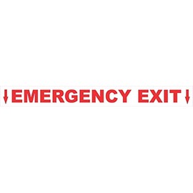 StickerTalk Emergency Exit Vinyl Sticker, 14 inches by 1.5 inches