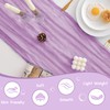 Xikesoft 10 Pack Lavender Table Runner 120 Inch Cheesecloth Table