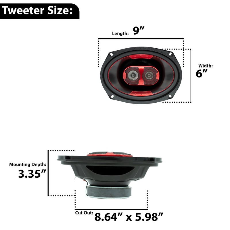 MB Quart XK2-169 6x9-Inch 300 Watt 2-Way Coaxial Speaker System