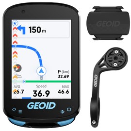 GEOID CC600 Color Screen Bike/Cycling Computer Wireless - Route Navigation with Re-Route Planing, WiFi & Bluetooth, Fast 5s GPS Positioning, with CS600 Cadence/Speed Sensor for Cycling