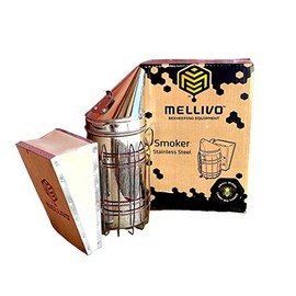MELLIVO Stainless-Steel Smoker, Beekeeping Supplies and Equipment, Smoker for Bees
