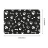 Jbofyee Dog Paws and Bones Bath Mat 24x16 Inch Non-Slip
